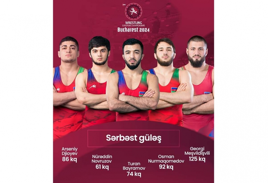 Avropa çempionatının son günündə Azərbaycanın 4 sərbəst güləşçisi medal görüşünə çıxacaq