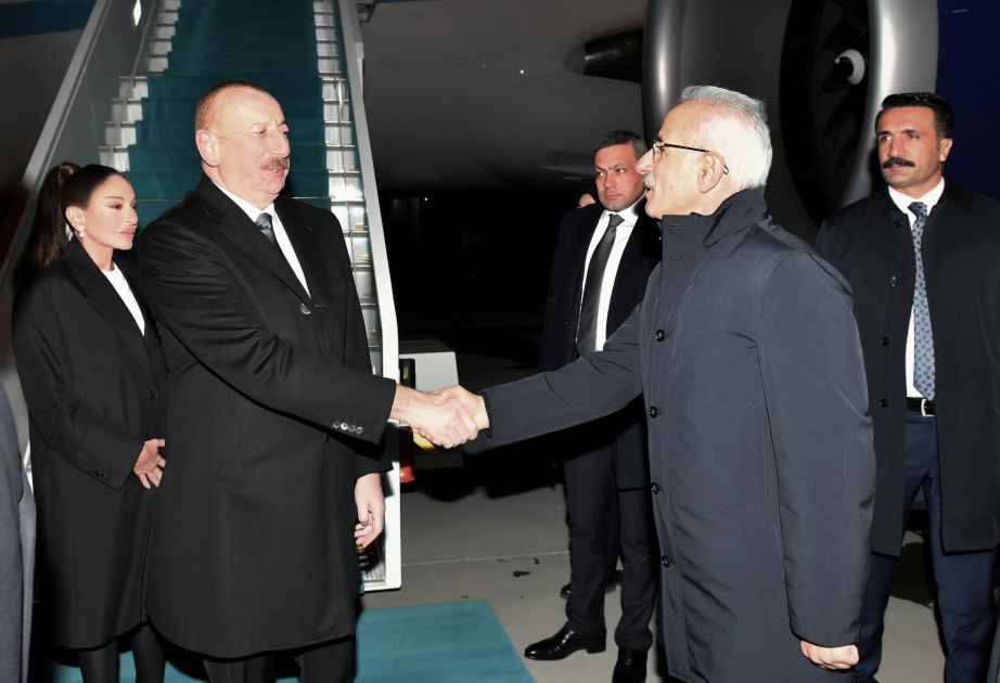 Präsident Ilham Aliyev ist zu Staatsbesuch in der Türkei eingetroffen VIDEO