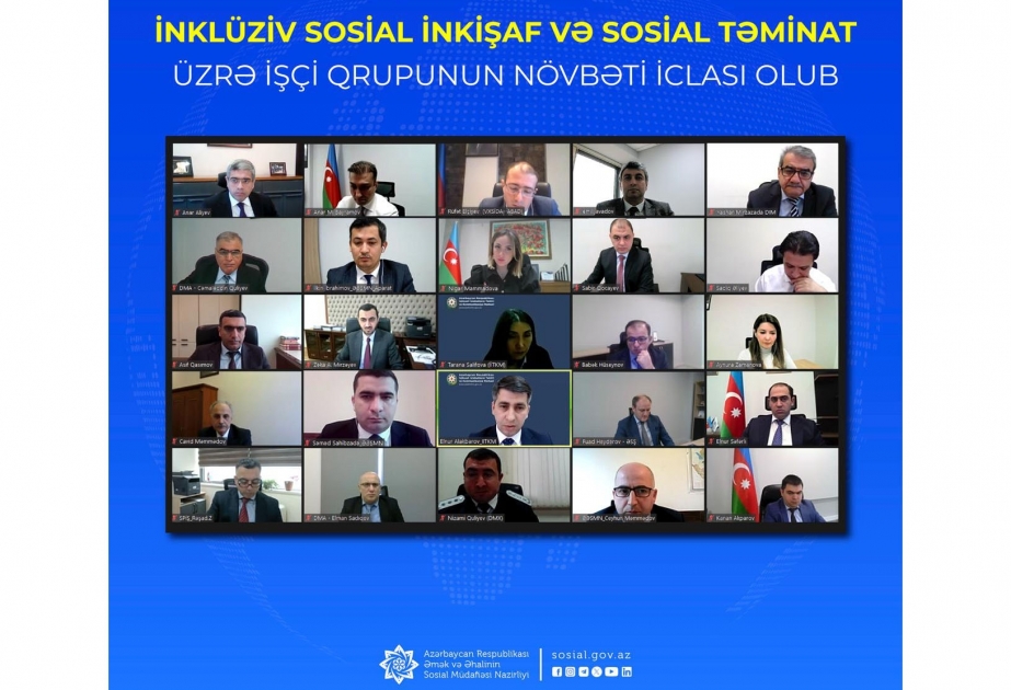 İnklüziv Sosial İnkişaf və Sosial Təminat üzrə İşçi qrupunun növbəti iclası olub