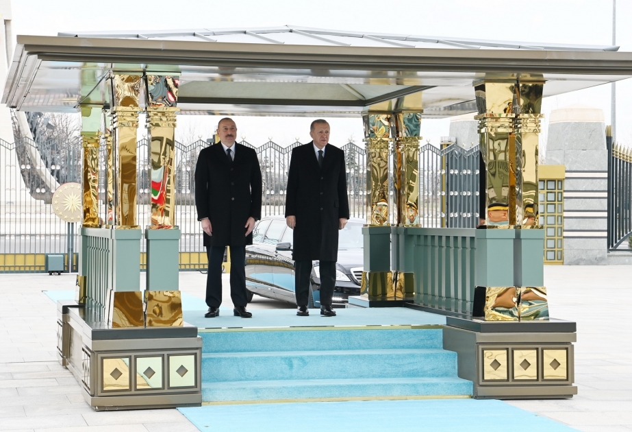 Official welcome ceremony was held for President Ilham Aliyev in Ankara VIDEO