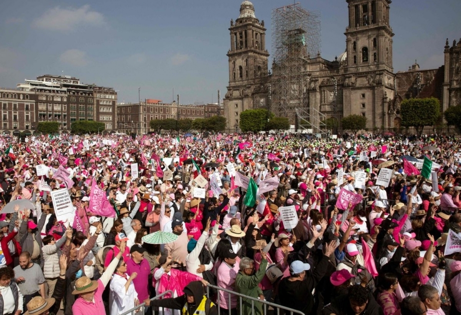 Thousands rail against Mexico’s president and ruling party in ‘march for democracy’