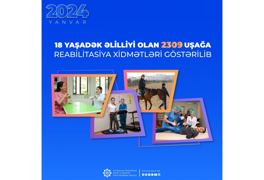 Ötən ay əlilliyi olan 2300-dən çox uşağa reabilitasiya xidmətləri göstərilib