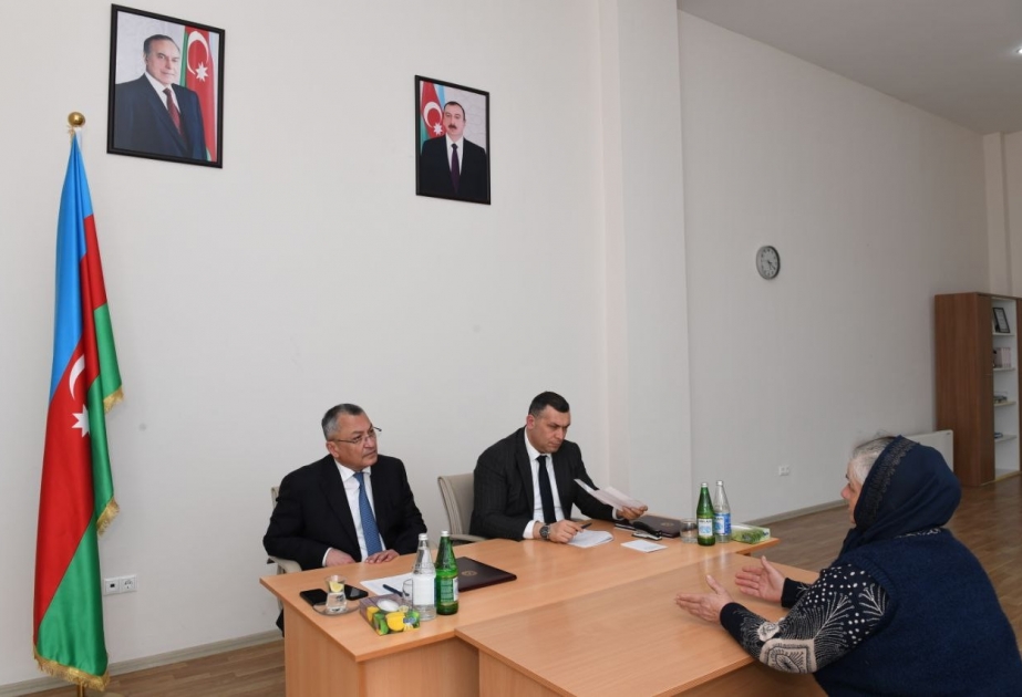 Ağdaşda keçmiş məcburi köçkünlərin müraciətləri dinlənilib