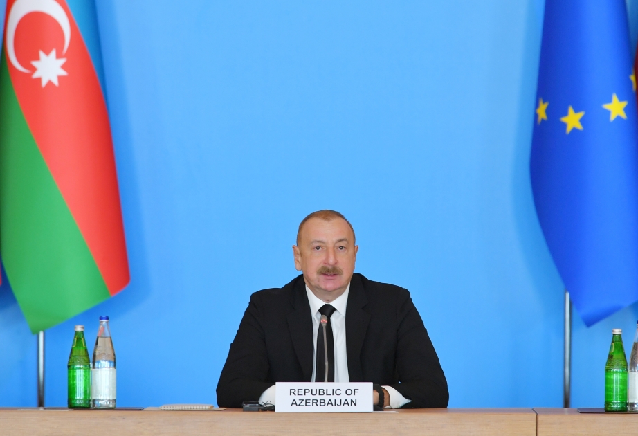 Le président Ilham Aliyev : Aujourd’hui, la situation géopolitique en Eurasie montre l’importance de ce que nous avons à faire