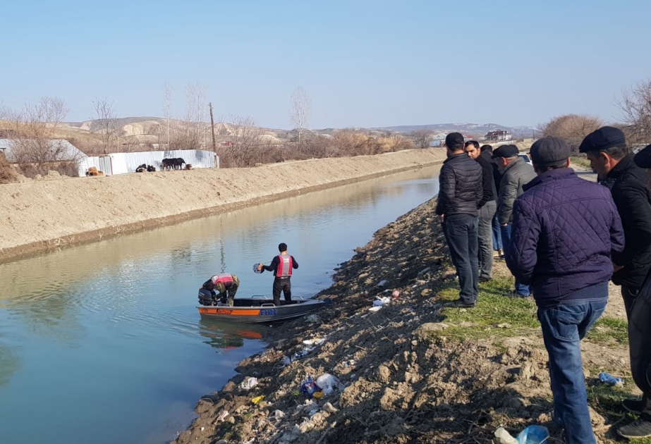 Göyçayda kanalda batdığı ehtimal olunan kişinin axtarışları davam edir