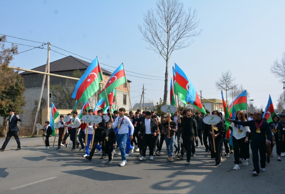 Tərtərdə idman paradı və ağacəkmə aksiyası keçirilib
