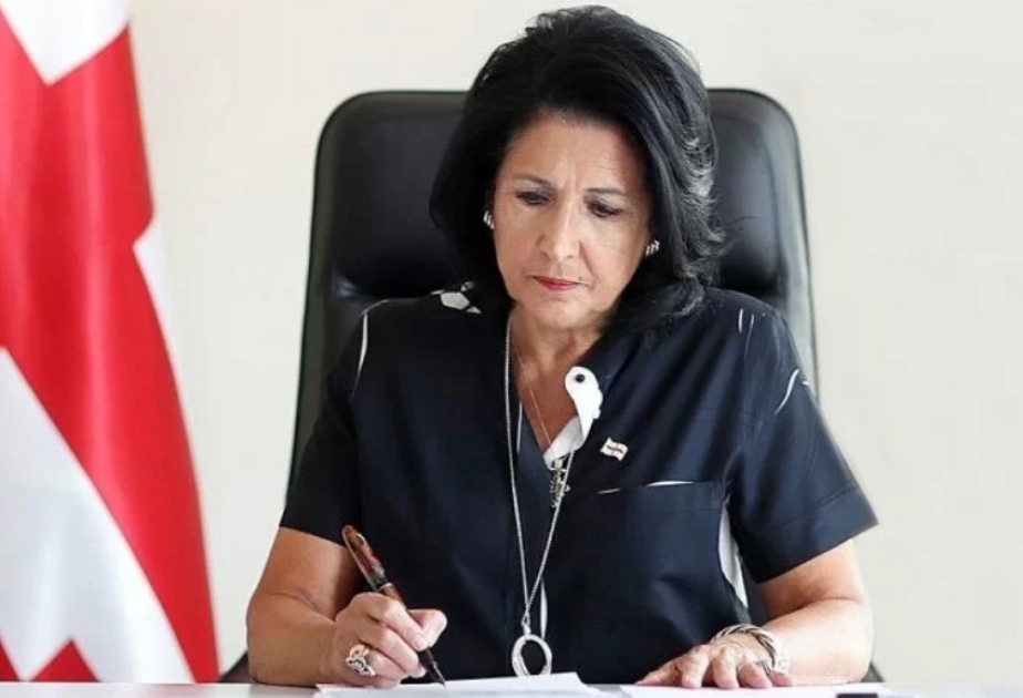 Gürcüstan Prezidenti ölkənin Seçki Məcəlləsinə edilən dəyişikliklərə veto qoyub