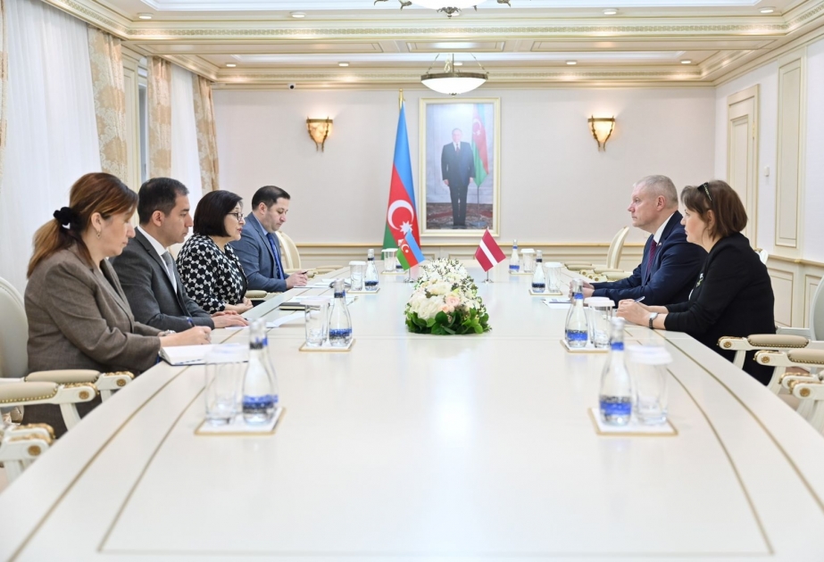 Azərbaycan və Latviya parlamentləri arasında əlaqələrin daha da inkişafına dair fikir mübadiləsi aparılıb