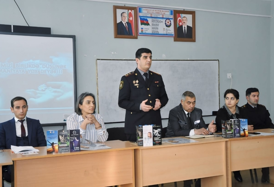 Ağcabədidə narkomaniya əleyhinə maarifləndirmə tədbiri keçirilib