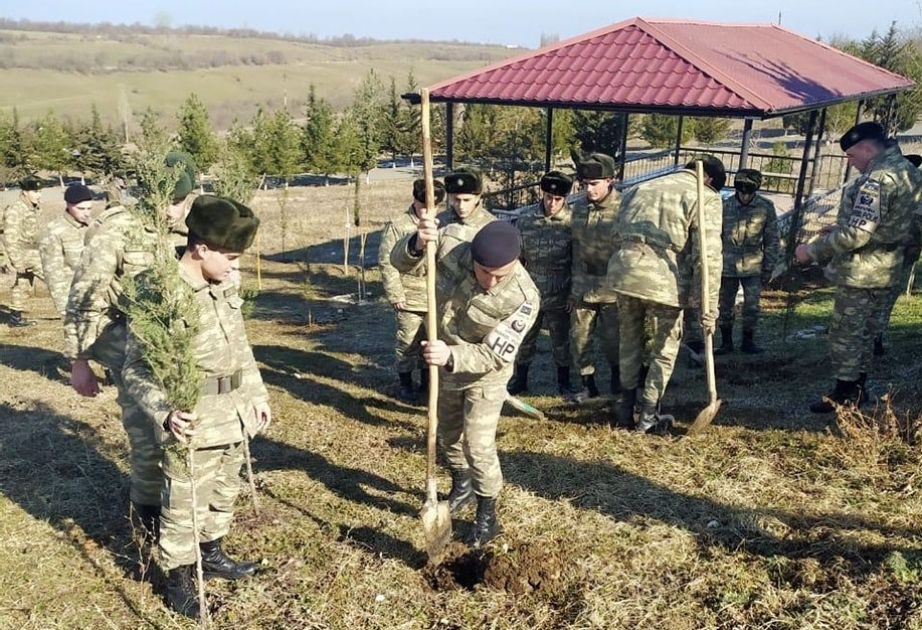 В Азербайджанской армии продолжаются акции по посадке деревьев