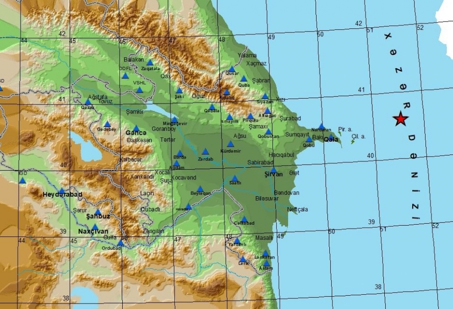 Xəzər dənizində zəlzələ baş verib