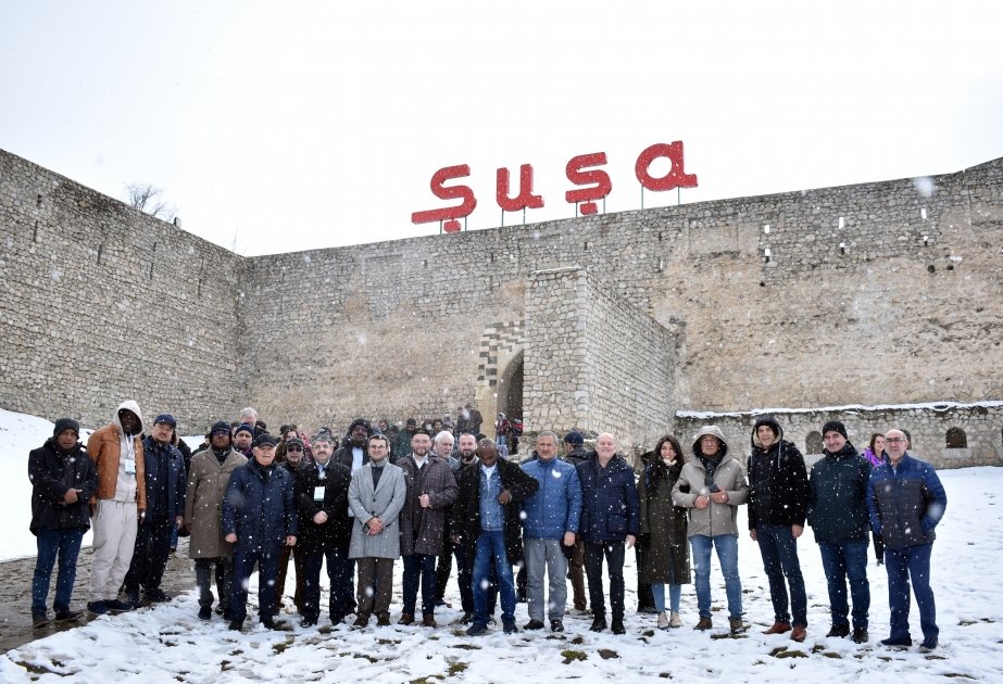 Participants of international conference tour historical sites of Shusha VIDEO