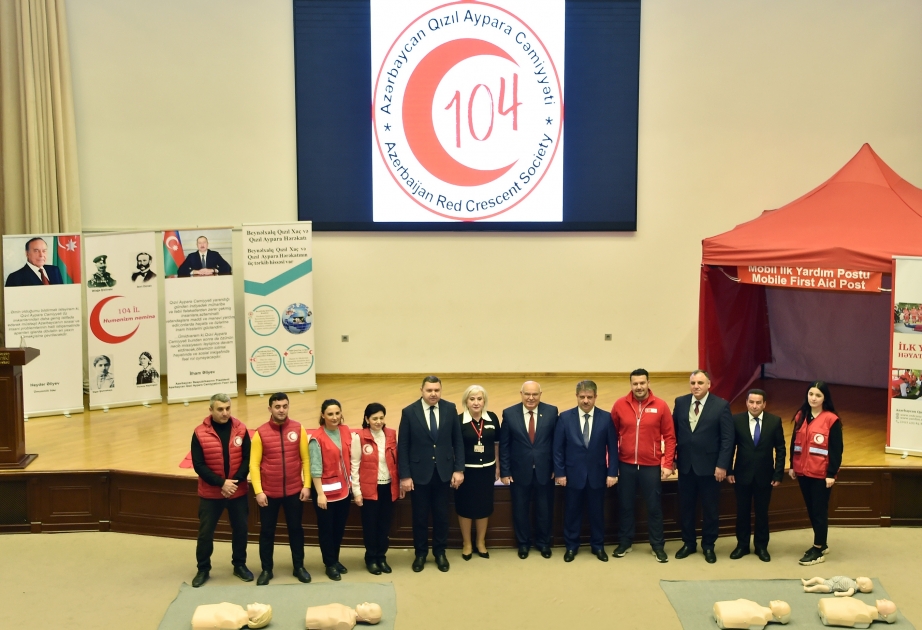 Azərbaycan Qızıl Aypara Cəmiyyətinin 104 illiyi qeyd olunub