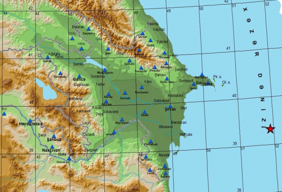 Magnitude 3.9 quake strikes Caspian Sea