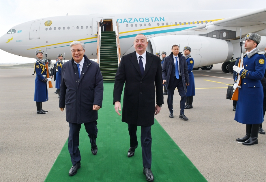 Azərbaycanda dövlət səfərində olan Qazaxıstan Prezidenti Kasım-Jomart Tokayev Füzuli rayonuna gəlib VİDEO