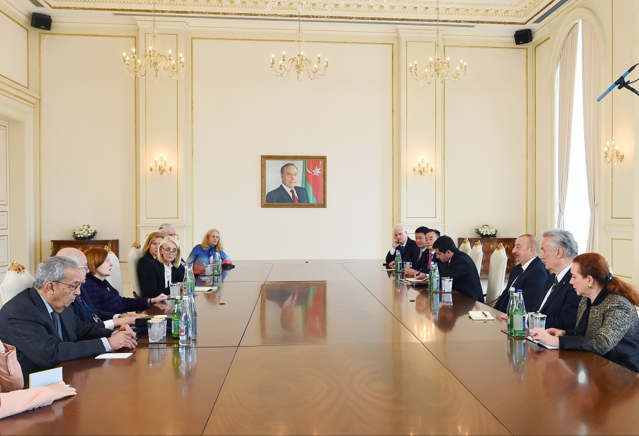 President Ilham Aliyev received co-chairs and members of Board of Trustees of Nizami Ganjavi International Center  VIDEO