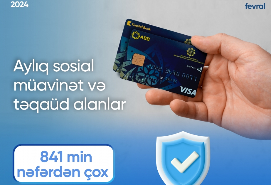 Aylıq müavinət və təqaüd alanlar 841 min nəfərdən çoxdur