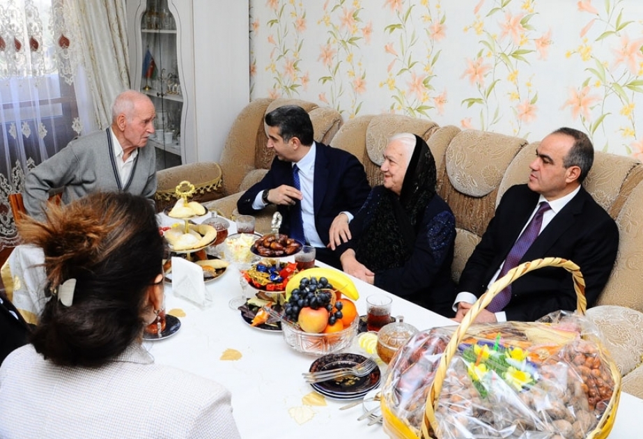 Naftalanda Novruz bayramı ərəfəsində şəhid ailələri ziyarət olunub