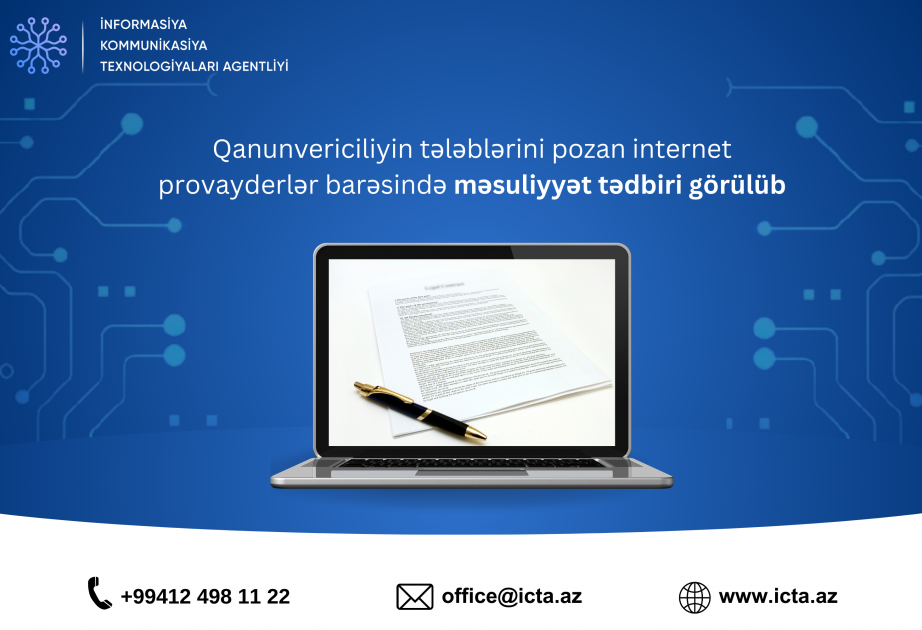 Qanunvericiliyin tələblərini pozan internet provayderləri barəsində məsuliyyət tədbiri görülüb