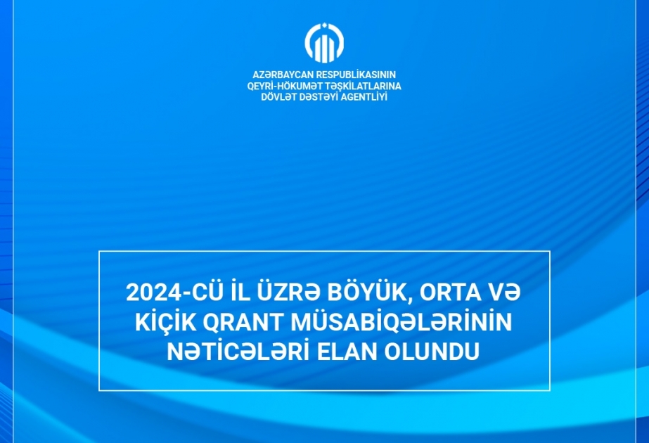 QHT-lərə Dövlət Dəstəyi Agentliyi qrant müsabiqələrinin nəticələrini açıqlayıb