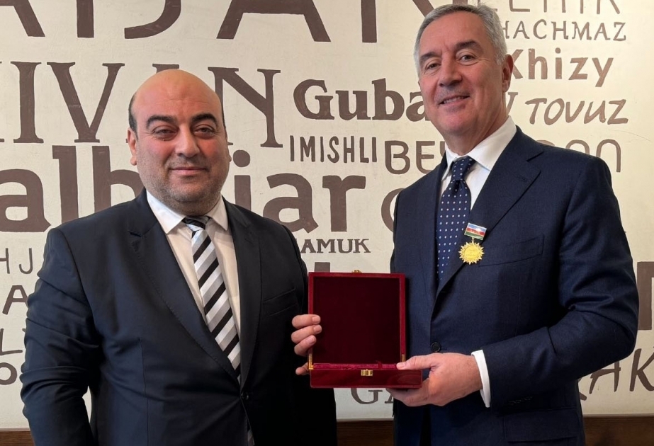 ®  Former President of Montenegro Milo Djukanovic awarded the Friend of Azerbaijan Golden Order