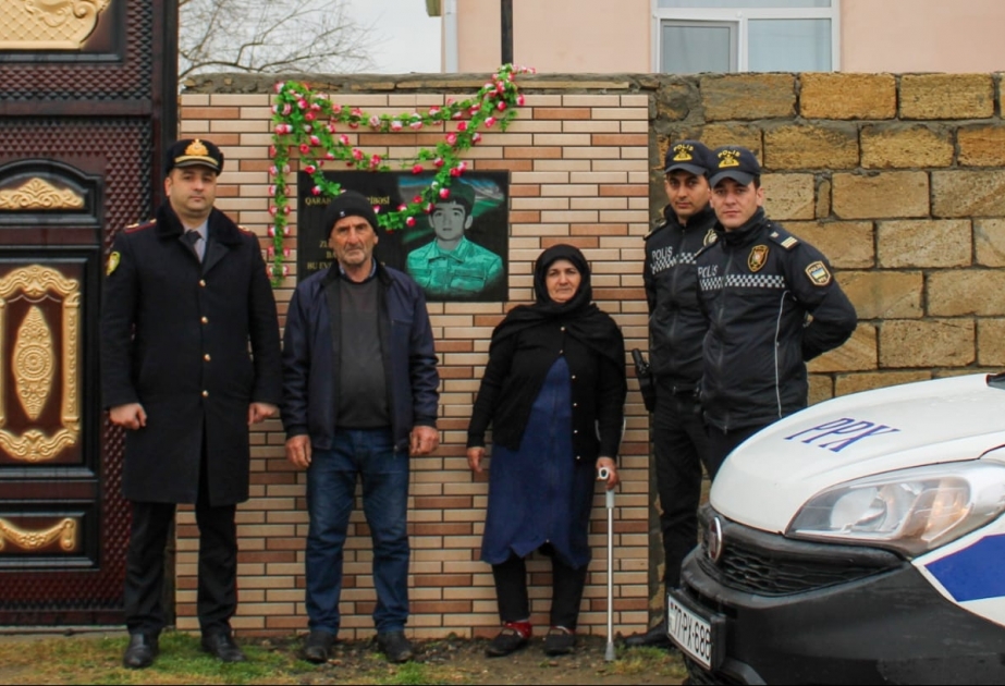 Polis əməkdaşları bayram günlərində şəhid ailələrini ziyarət ediblər