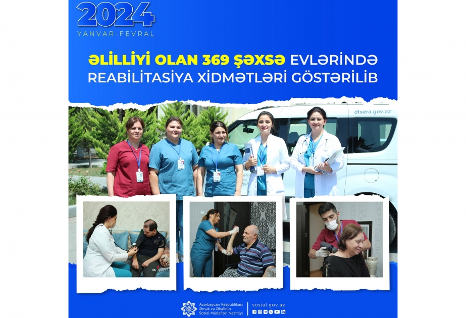 Əlilliyi olan 369 şəxsə evlərində reabilitasiya xidmətləri göstərilib
