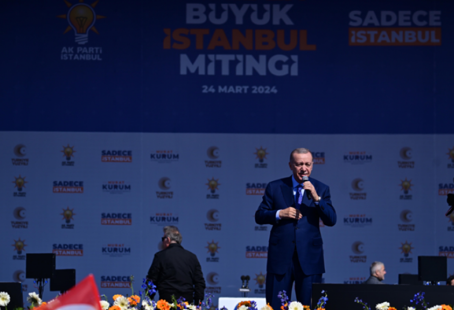 AK Partinin böyük İstanbul mitinqi keçirilib