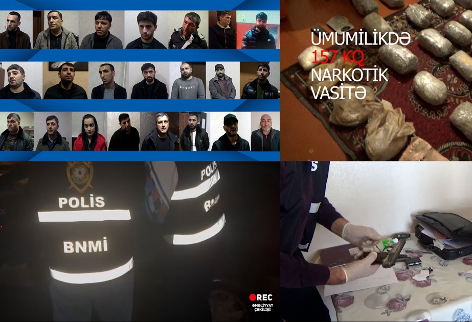 DİN-in Baş Narkotiklərlə Mübarizə İdarəsi 157 kiloqram narkotik vasitəni dövriyyədən çıxarıb