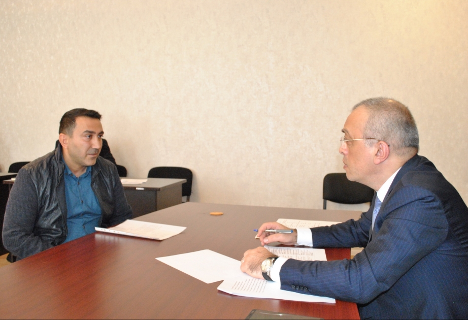 Dövlət Su Ehtiyatları Agentliyinin sədri Gəncə şəhərində vətəndaşlarla görüşüb