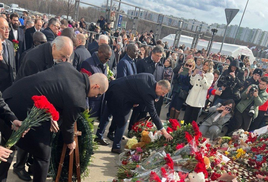 Азербайджанские дипломаты почтили память жертв теракта в «Крокус Сити Холле»
