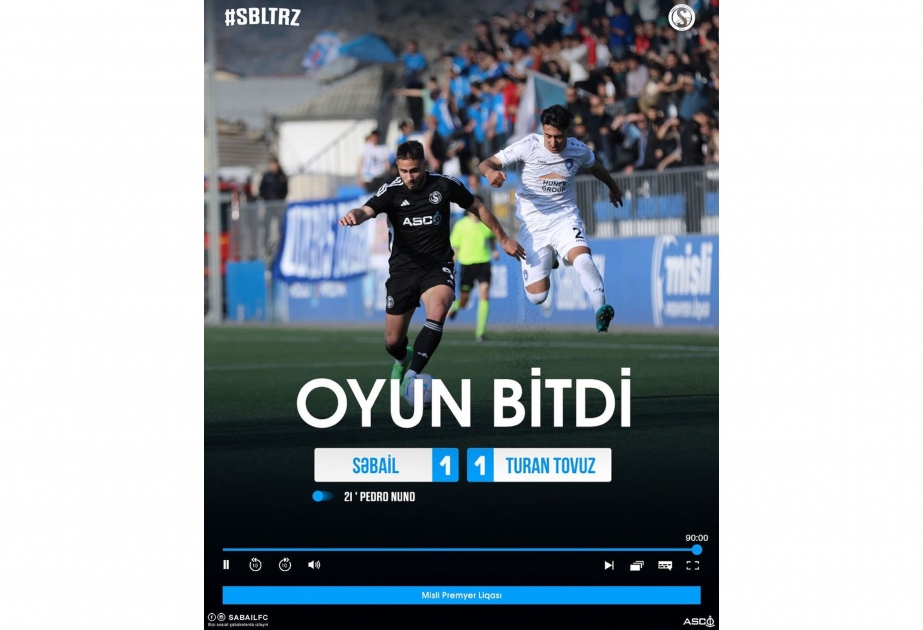Premyer Liqa: “Səbail” – “Turan Tovuz” oyunu heç-heçə ilə başa çatıb