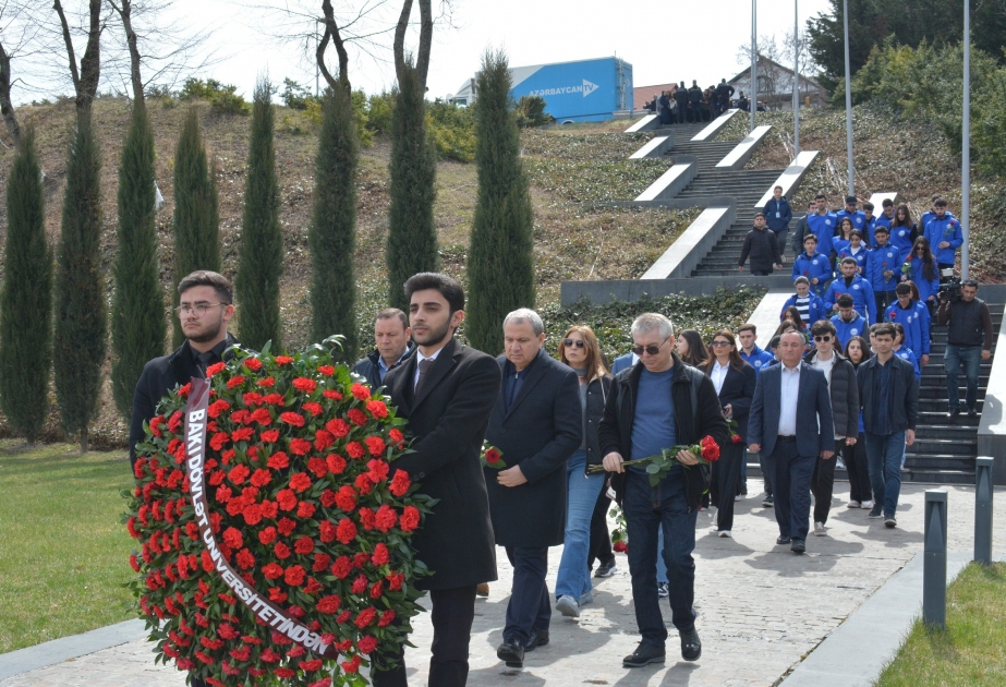 Bakı Dövlət Universitetinin müəllim və tələbə heyəti Quba Soyqırımı Memorial Kompleksini ziyarət edib VİDEO