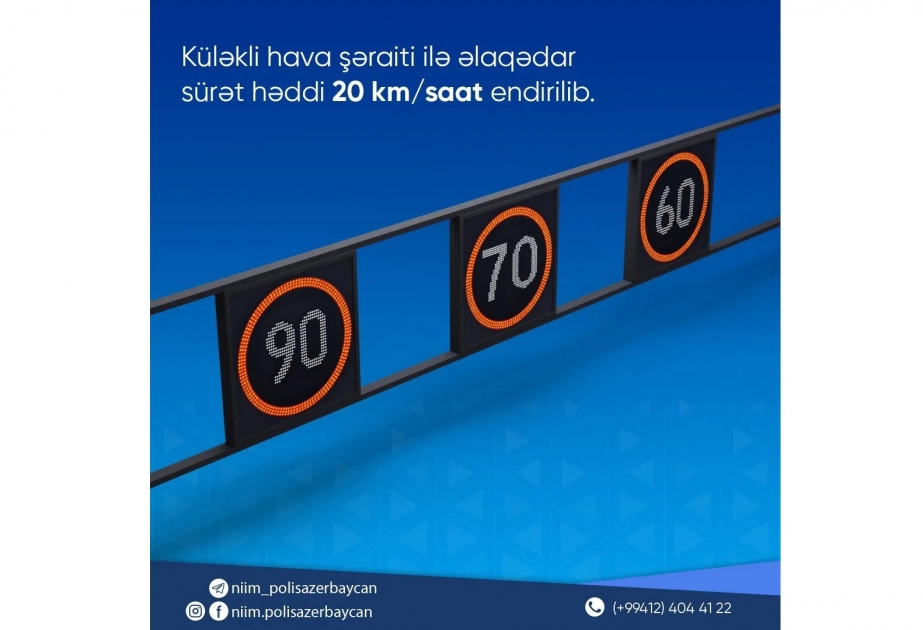 Zığ dairəsi-Hava Limanı yolunda sürət həddi endirilib