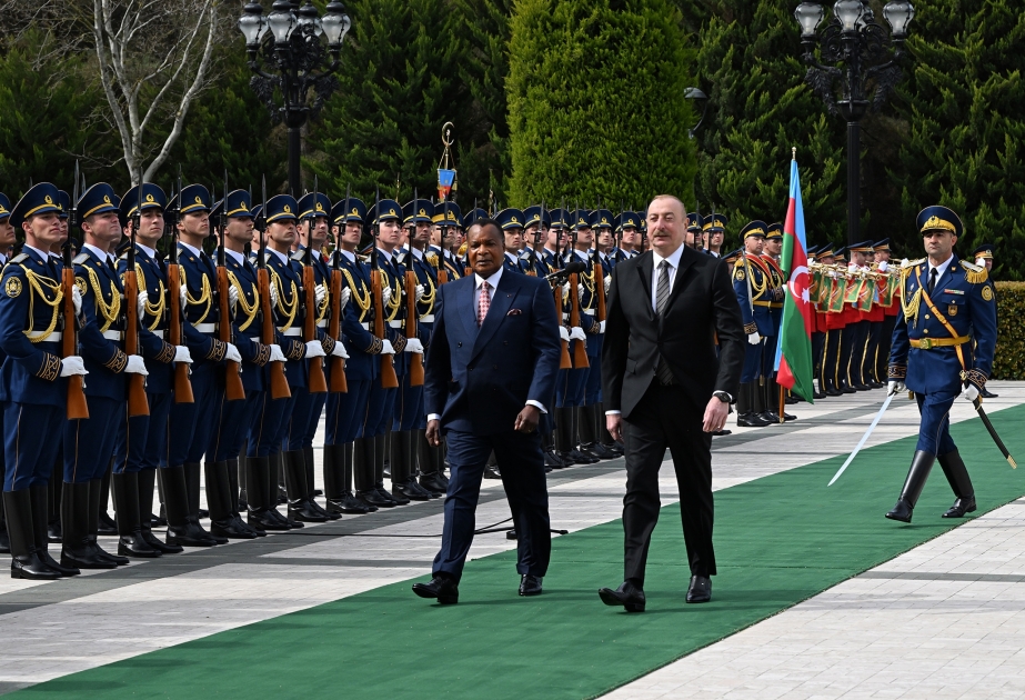 Official welcome ceremony was held for President of Republic of the Congo Denis Sassou Nguesso VIDEO