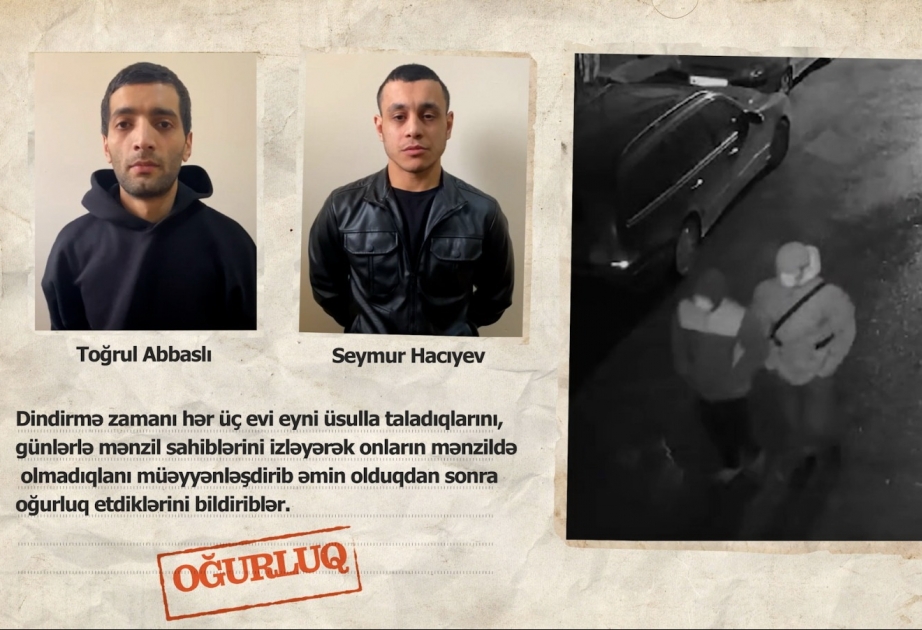 Bakıda 3 evdən qiymətli antik əşyalar və 30 min manatlıq qızıl oğurlanıb VİDEO