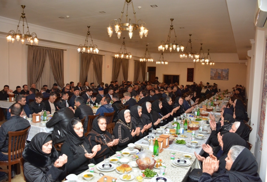Şamaxıda şəhid ailələri üçün iftar süfrəsi açılıb