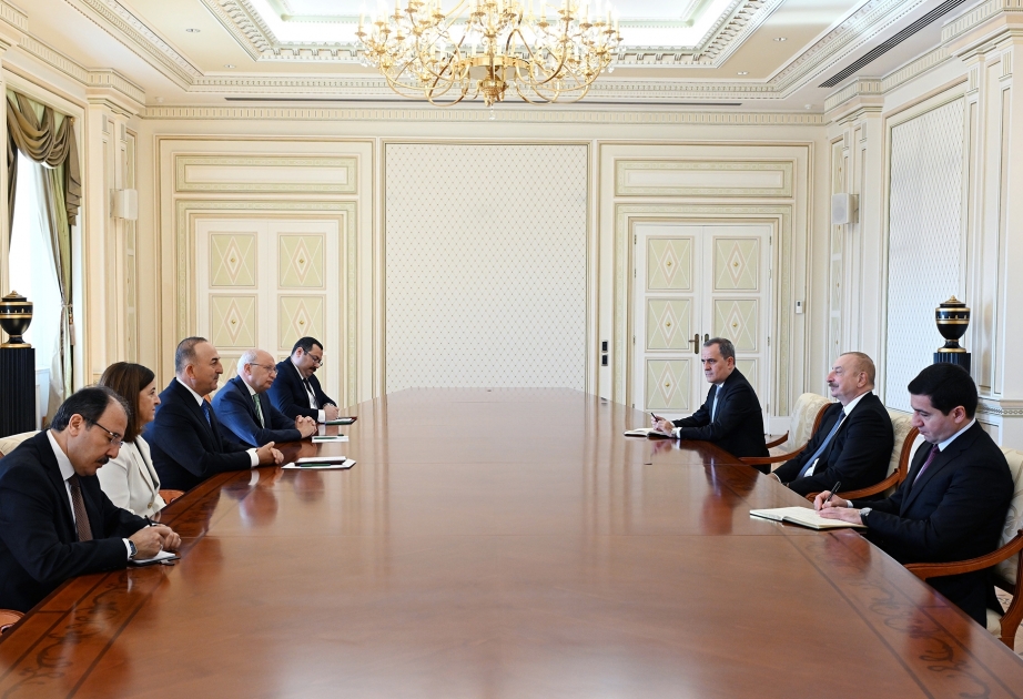 Le président Ilham Aliyev reçoit le député turc Mevlüt Cavusoglu MIS A JOUR VIDEO