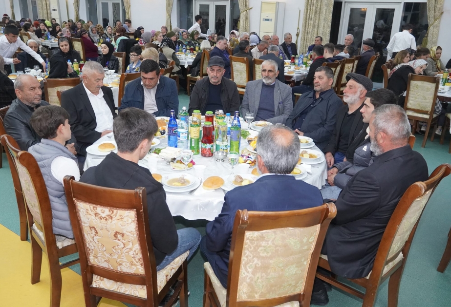 Zaqatalada şəhid ailələri və müharibə əlilləri üçün iftar süfrəsi açılıb