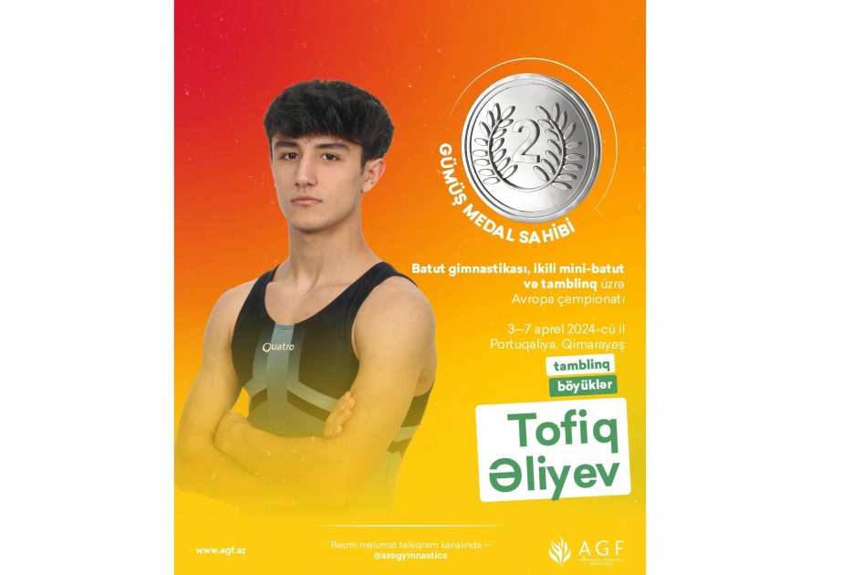Azərbaycan gimnastı Avropa çempionatında gümüş medal qazanıb