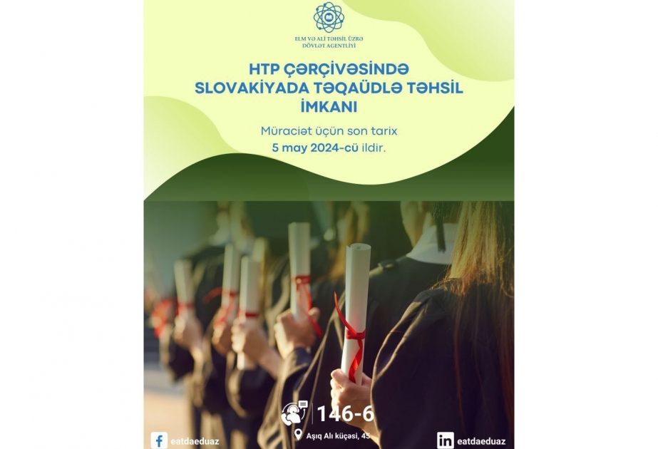 Slovakiyada təqaüdlə təhsil imkanı