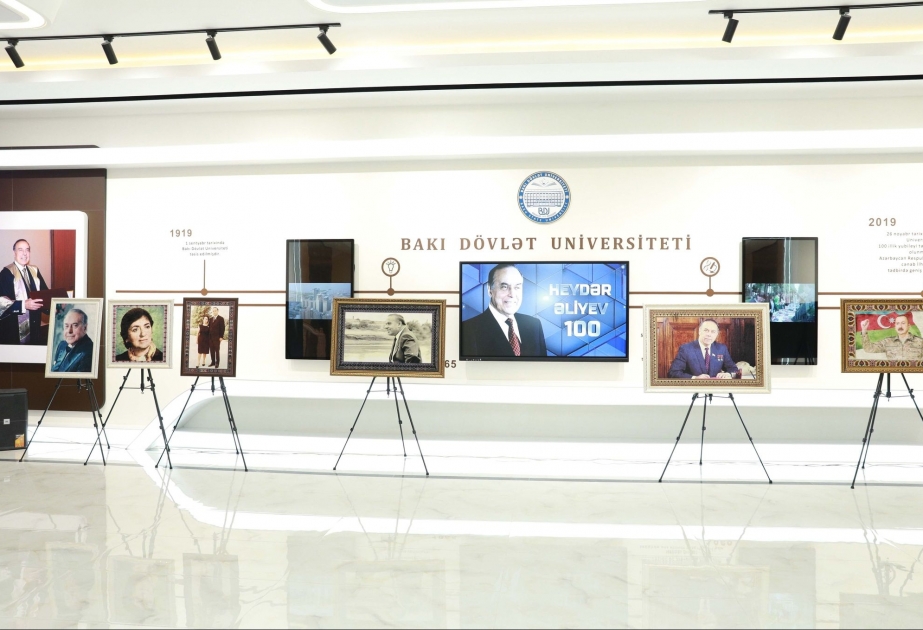BDU-da “Heydər Əliyev - Unudulmaz Lider” adlı fotoxalça sərgisinin təqdimatı keçirilib