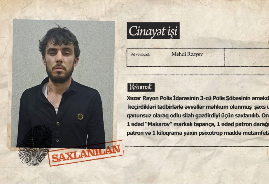 Binə qəsəbəsində üzərində “Makarov” markalı tapança gəzdirən şəxs saxlanılıb