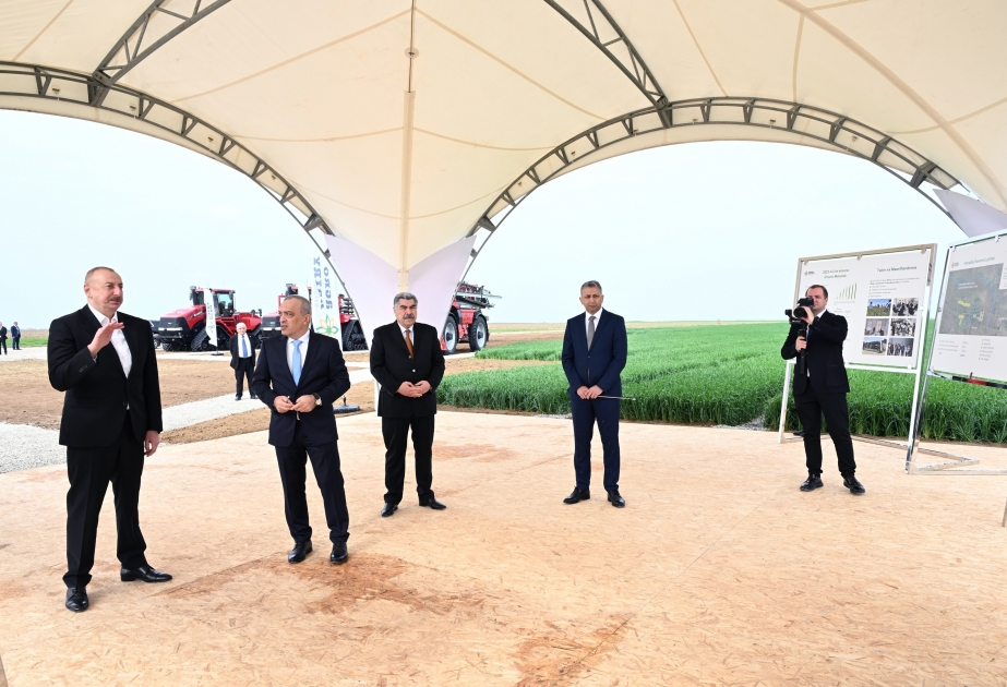 Ознакомление с комплексом установок для подачи оросительной воды на принадлежащий ООО «Agro Dairy» земельный участок в Гаджигабуле ОБНОВЛЕНО ВИДЕО
