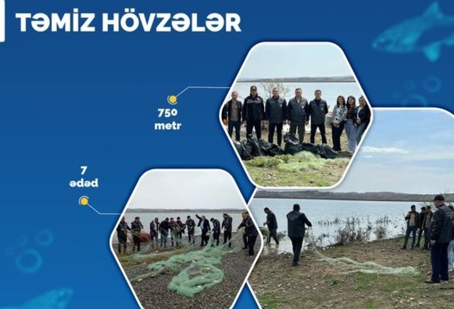 Su hövzələrindən 750 metr uzunluğunda tor aşkarlanaraq götürülüb