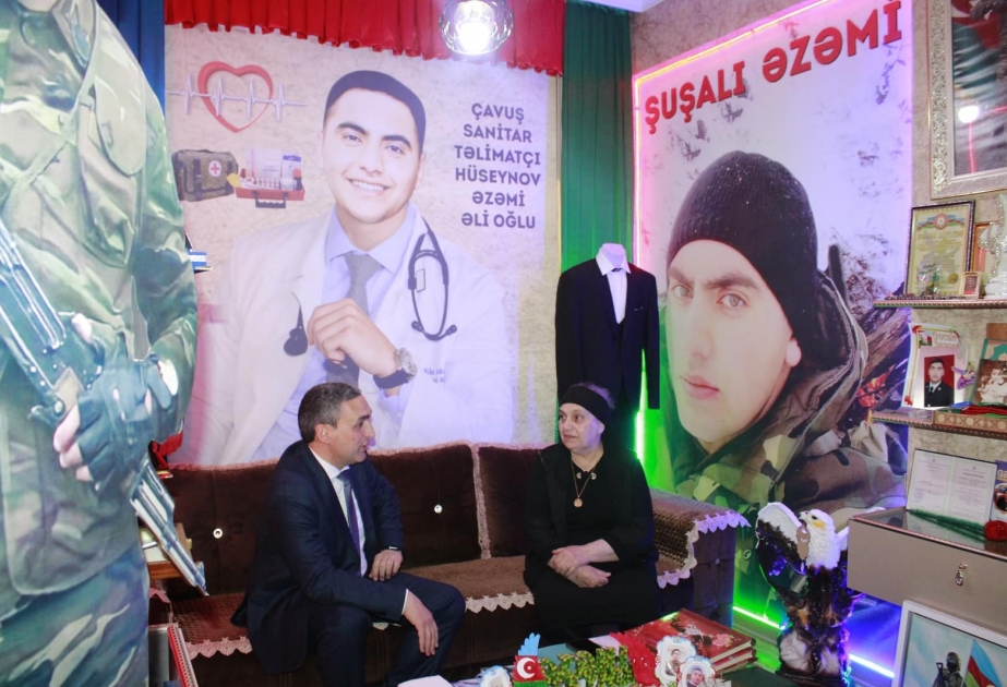 MDU kollektivi Ramazan bayramı münasibətilə şəhid ailələrini ziyarət edib