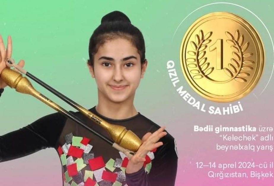 Azərbaycanın bədii gimnastı beynəlxalq turnirdə qızıl medal qazanıb