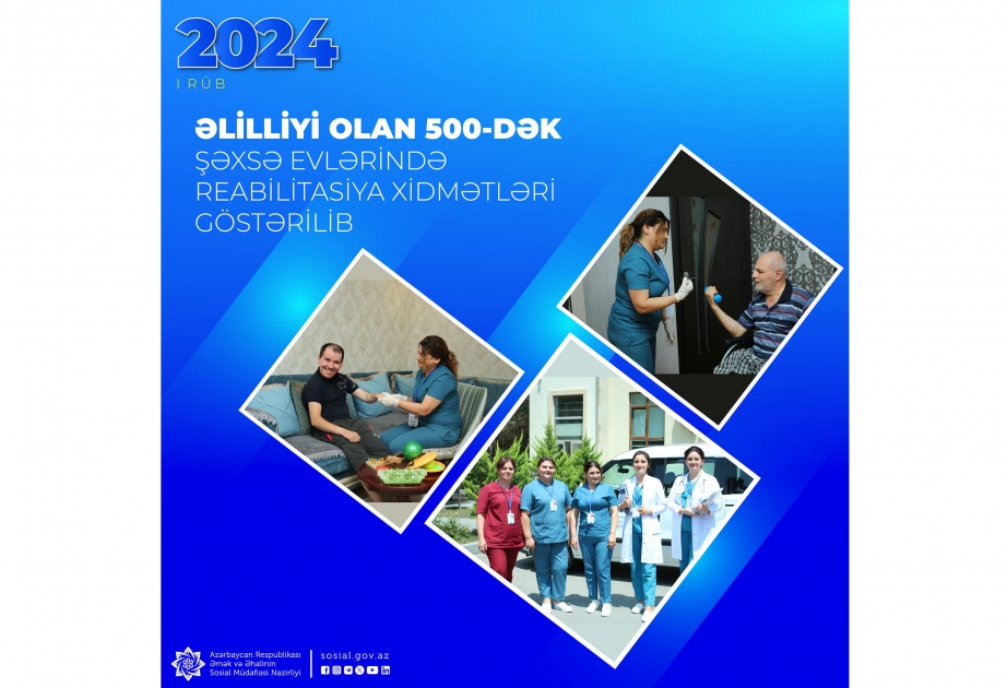 Əlilliyi olan 500-dək şəxsə evlərində reabilitasiya xidmətləri göstərilib