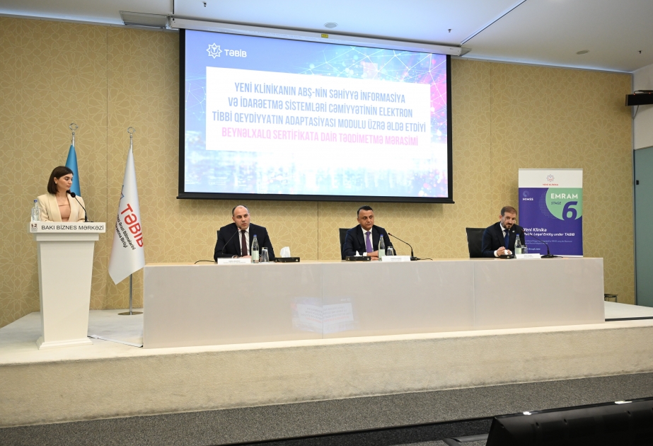 Yeni Klinika Azərbaycanda ilk dəfə HIMSS beynəlxalq akkreditasiya sertifikatını əldə edib YENİLƏNİB