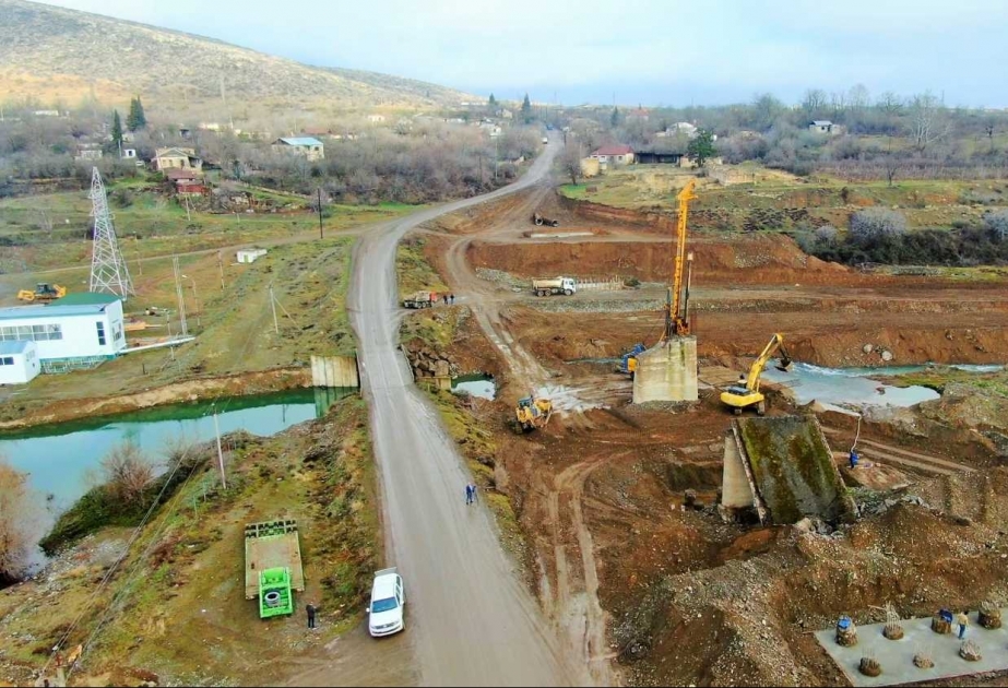 Ağdərə-Ağdam avtomobil yolunun inşasına başlanılıb VİDEO